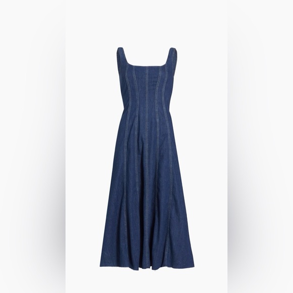 REFORMATION Amory Denim Midi Dress - Picture 3 of 6